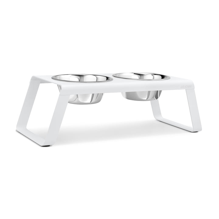 Desco Dog bowl stand with stainless steel bowls from MiaCara