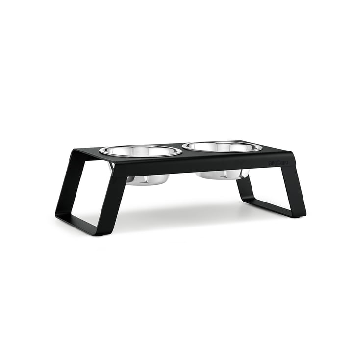 Desco Dog bowl stand with stainless steel bowls from MiaCara