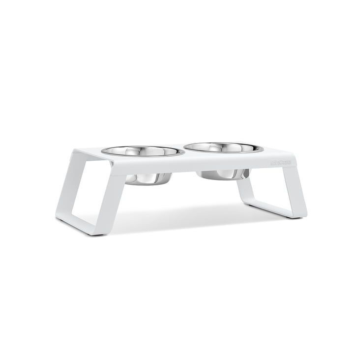 Desco Dog bowl stand with stainless steel bowls from MiaCara