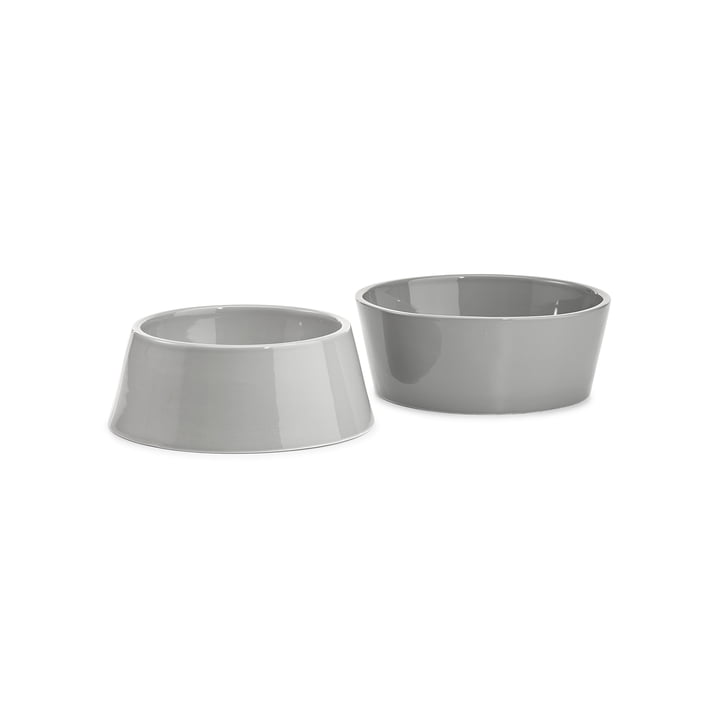 Doppio dog bowl set with wooden tray from MiaCara