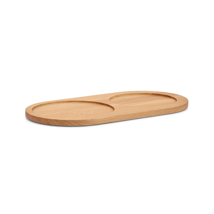 Doppio dog bowl set with wooden tray from MiaCara