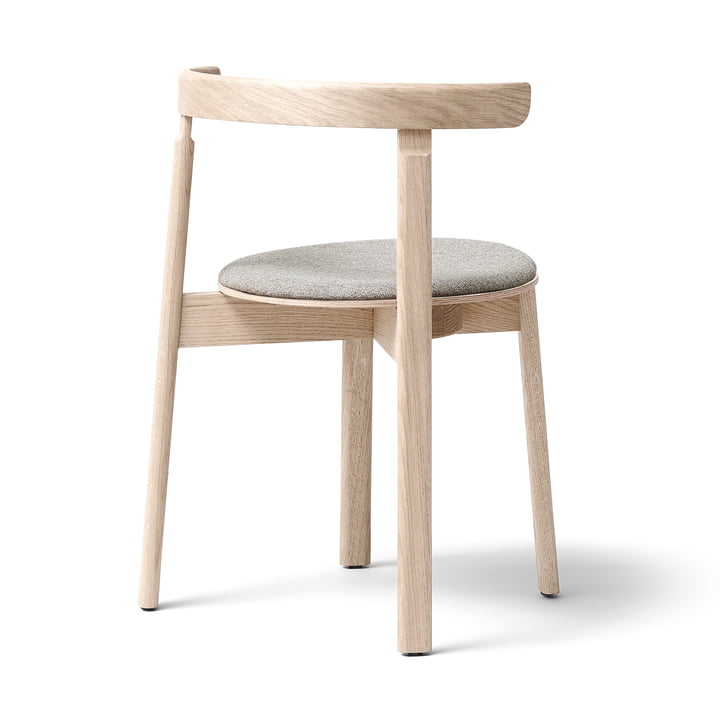 Lunar Chair, white oiled oak / brown 0227 (Hallingdal 65) from Form & Refine