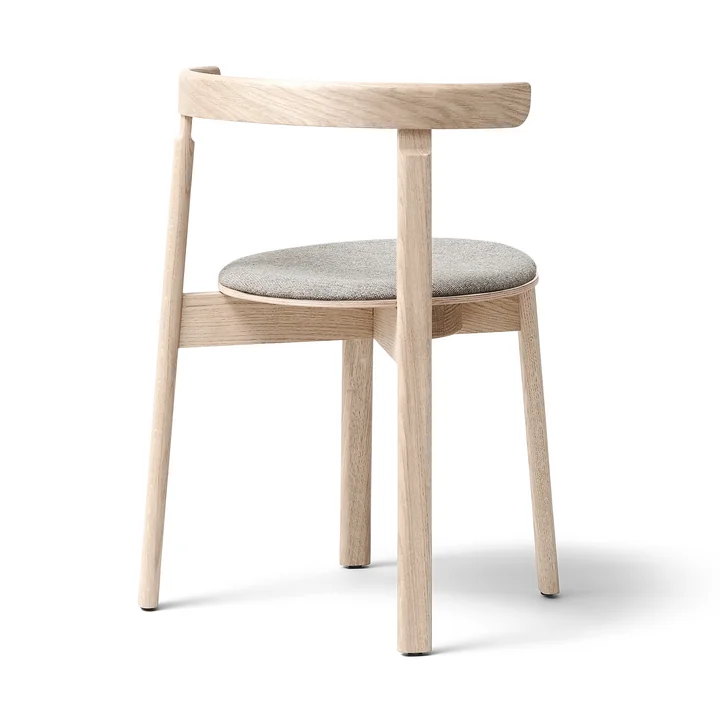 Lunar Chair, white oiled oak / brown 0227 (Hallingdal 65) from Form & Refine
