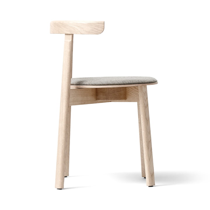 Lunar Chair, white oiled oak / brown 0227 (Hallingdal 65) from Form & Refine