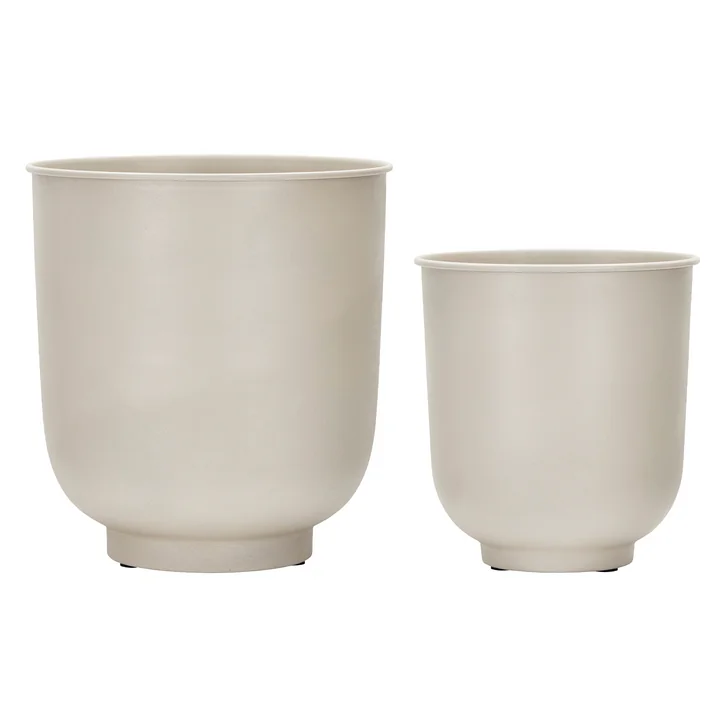 House Doctor - Vig Plant pots, sand (set of 2) (Exclusive Edition)