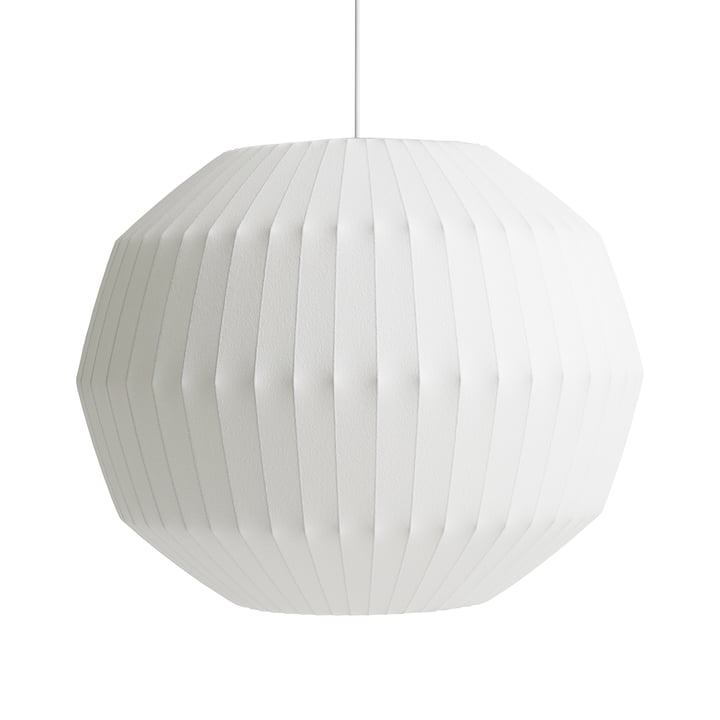 Nelson Angled Sphere Bubble Pendant light L, off-white from Hay