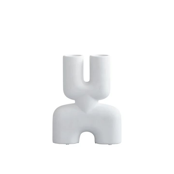 Cobra Vase Double Mini , bone white from 101 Copenhagen
