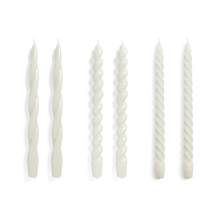 Hay - Long Mix stick candles H 29 cm, off-white (set of 6)