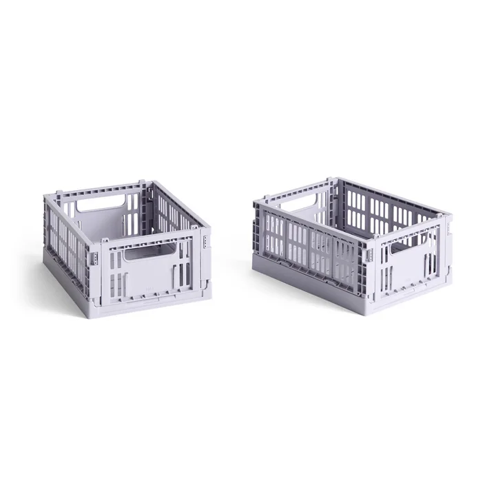 Colour Crate Mini basket, 17 x 13 cm, lavender, recycled (set of 2) from HAY