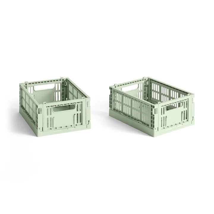 Colour Crate Mini basket, 17 x 13 cm, mint, recycled (set of 2) from HAY