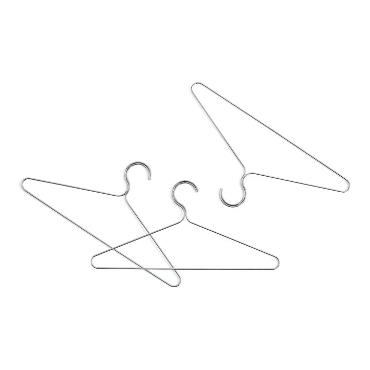 Colour coat hanger, mirror (set of 3) by HAY