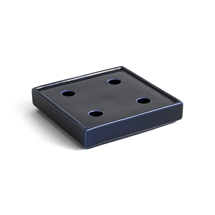 Mattone candle holder large, dark blue by HAY