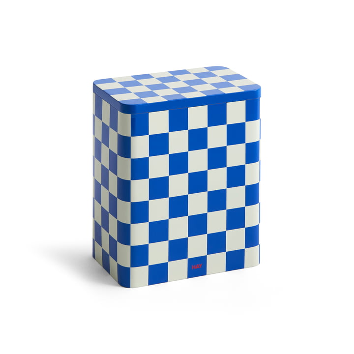 Tin Container L, blue / off-white by Hay