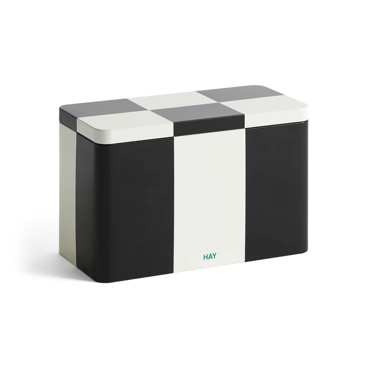 Tin Container M, black / off-white by HAY