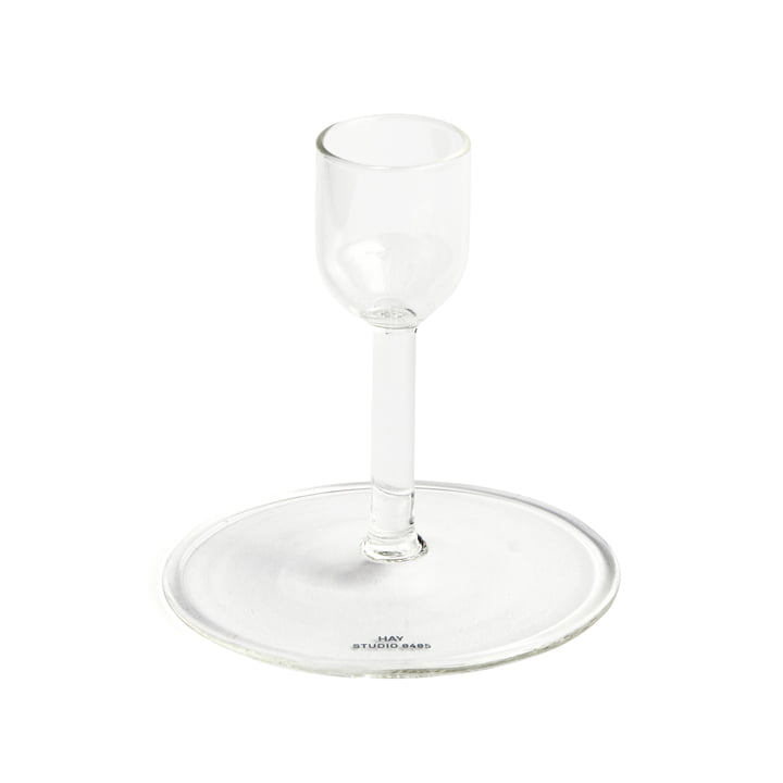 Tiny candle holder Ø 7 x H 7. 7 cm, clear by Hay