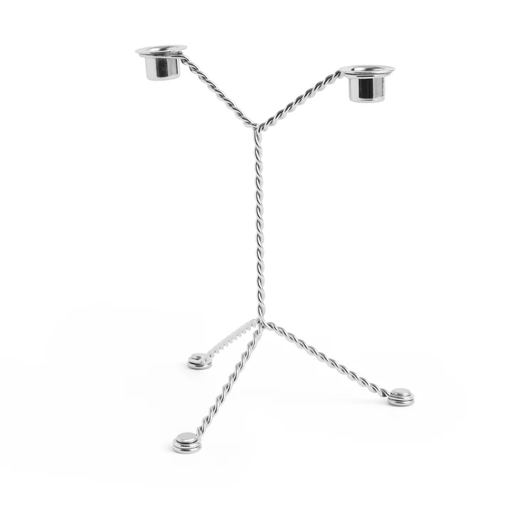 Wire candle holder Ø 19 x H 25 cm, mirror by HAY