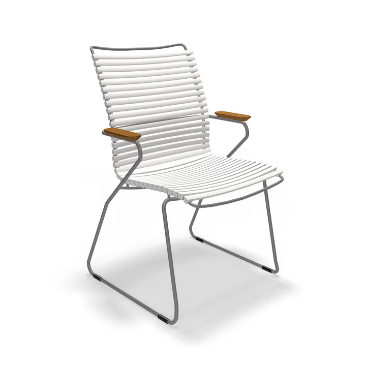 HOUE - CLICK Outdoor Dining armchair with high backrest, muted white