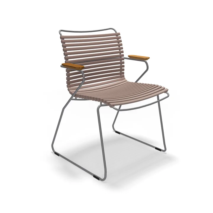HOUE - CLICK Outdoor Dining armchair with low backrest, sand