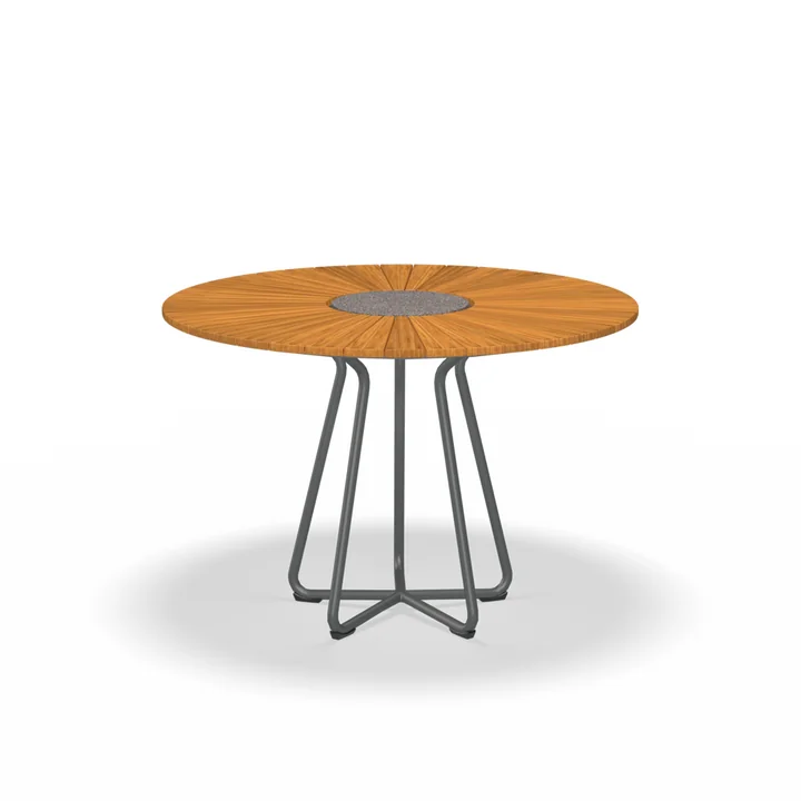 HOUE - CIRCLE outdoor table Ø 110 cm, bamboo