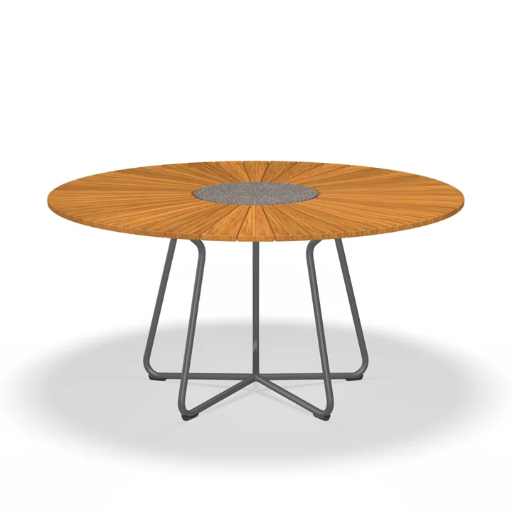 HOUE - CIRCLE outdoor table Ø 150 cm, bamboo