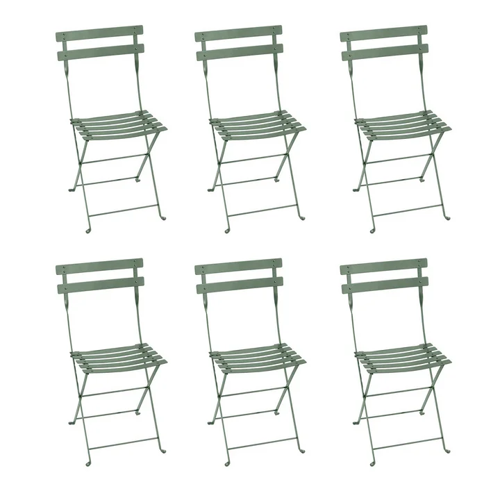 Fermob - Bistro Metal folding chair, cactus (set of 6)