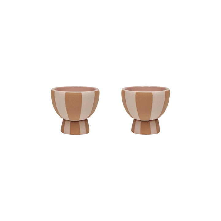 Toppu egg cup, caramel / rose (set of 2) from OYOY