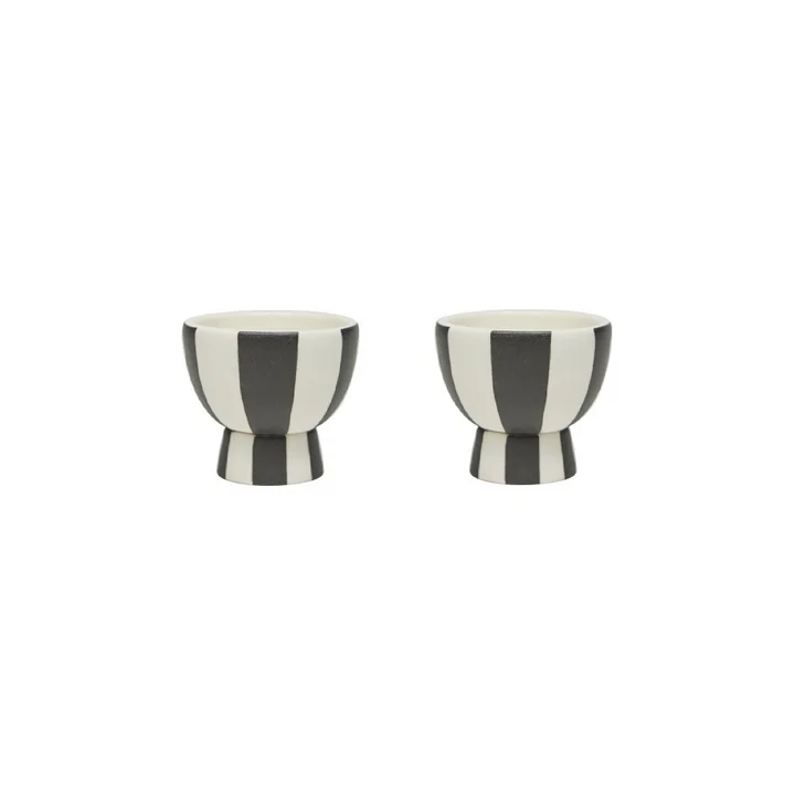 Toppu egg cup, white / black (set of 2) from OYOY