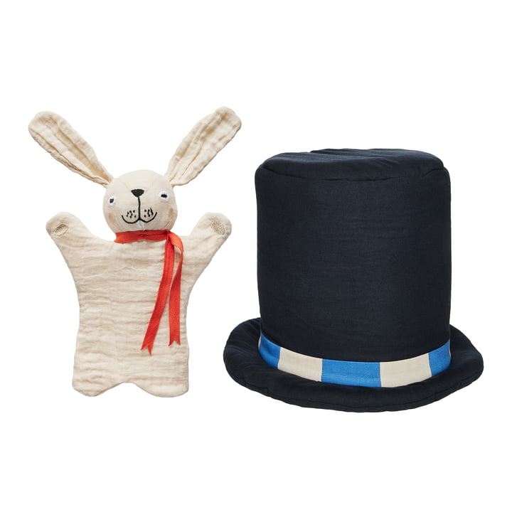 OYOY Mini - Magic wizard hat and rabbit, black / white