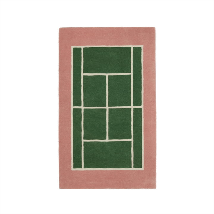 Tennis carpet, 88 x 150 cm, green / rose from OYOY Mini