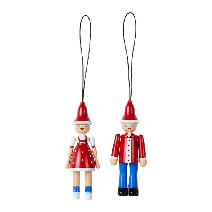 Christmas boy Ole and Christmas girl Lise by Kay Bojesen