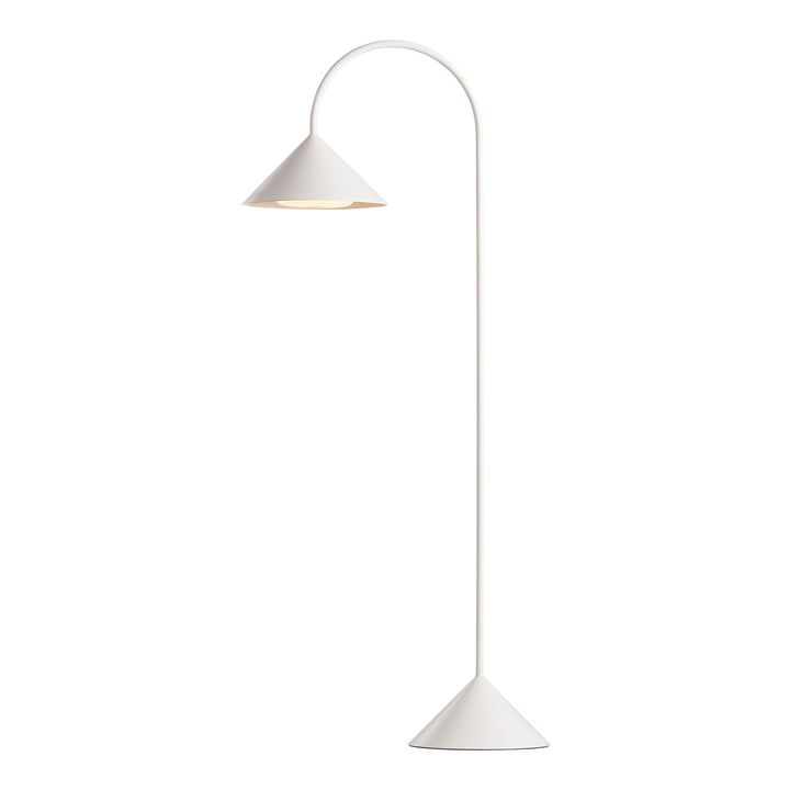 Grasp LED rechargeable floor lamp, h 72 cm, matt white by Frandsen