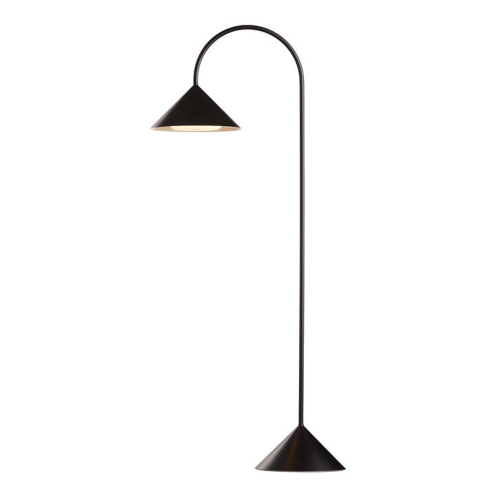 Grasp LED rechargeable floor lamp, H 72 cm, black matt by Frandsen