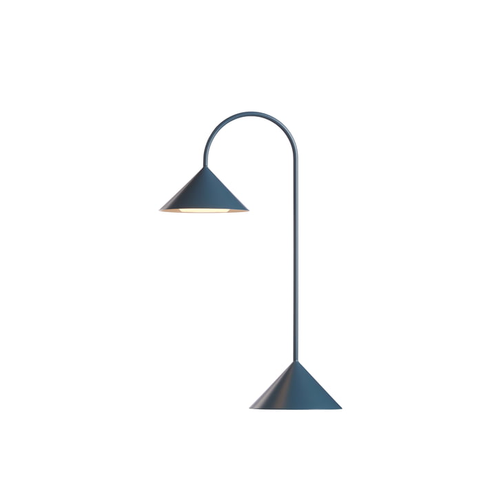 Grasp LED rechargeable floor lamp, H 47 cm, petroleum matt by Frandsen