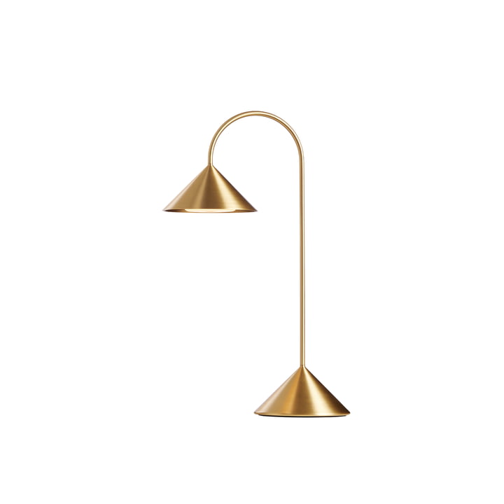Grasp LED rechargeable floor lamp, H 47 cm, brass by Frandsen