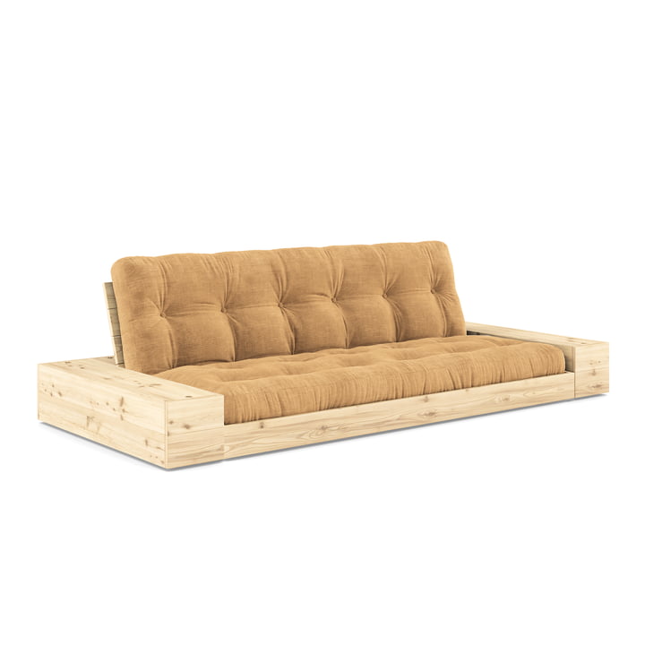 Karup Design - Base sofa bed with storage, clear lacquered pine / fudge