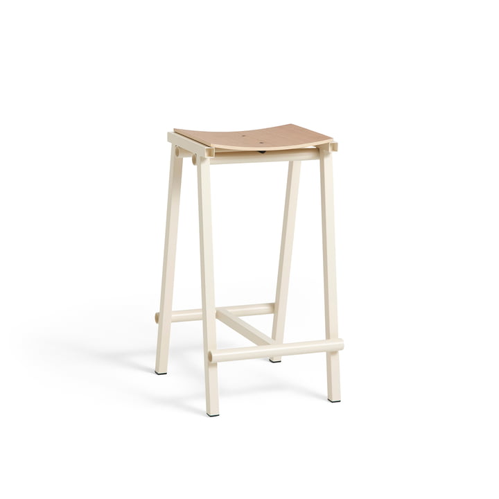 Taburete 8 bar stool, low, eggshell / oak by Hay