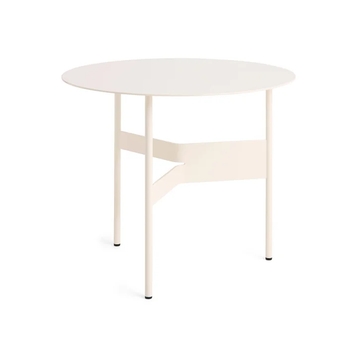 Shim side table, Ø 54 cm, eggshell by HAY