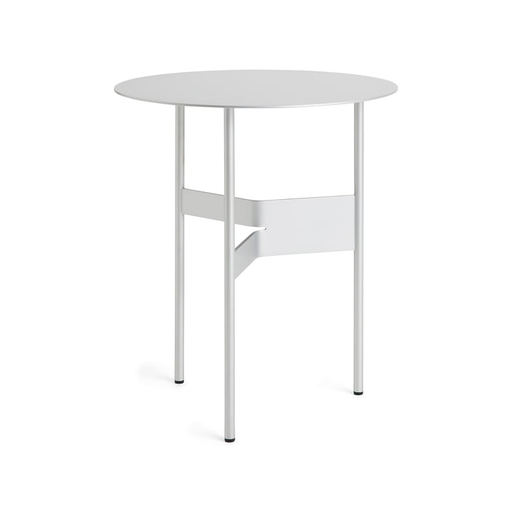 Shim side table, Ø 45 cm, silver gray by Hay