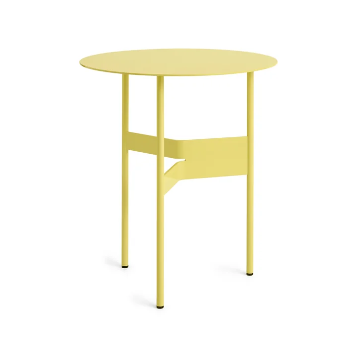 Shim side table, Ø 45 cm, custard by HAY