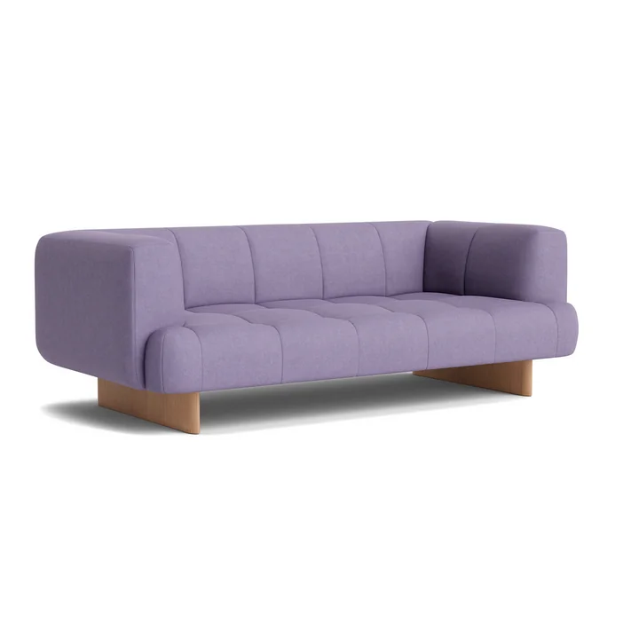 Quilton Lift 2-seater sofa, oak / Steelcut Quartet 644 from HAY