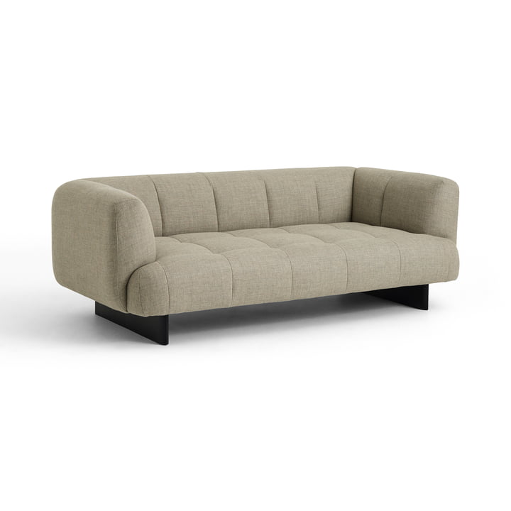 Quilton Lift 2-seater sofa, black oak / Tadao 0720 by Hay