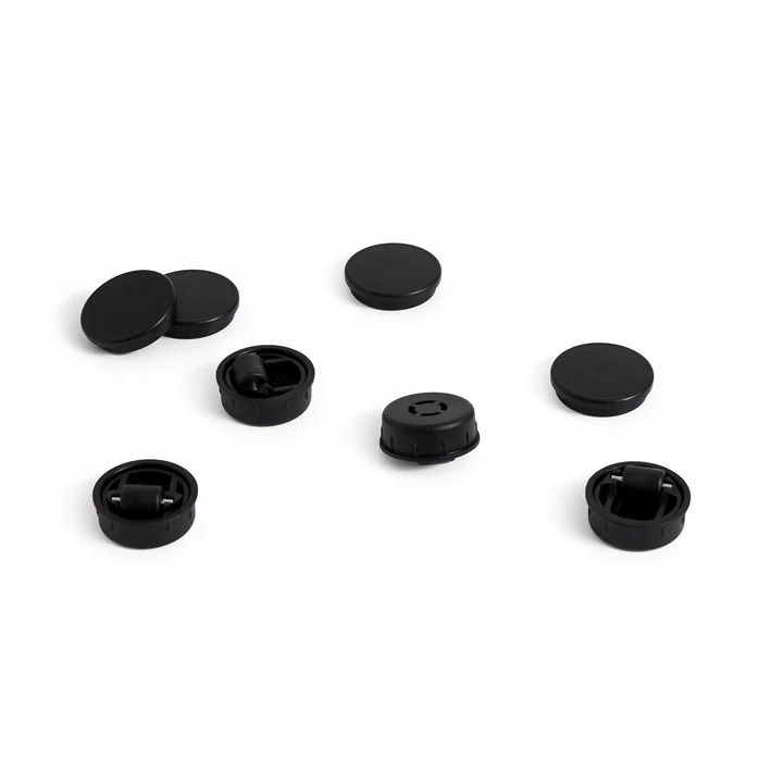 HAY - Facet Feet and castors for containers, black (set of 4)