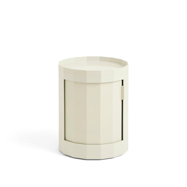 Facet Container, low, eggshell by Hay