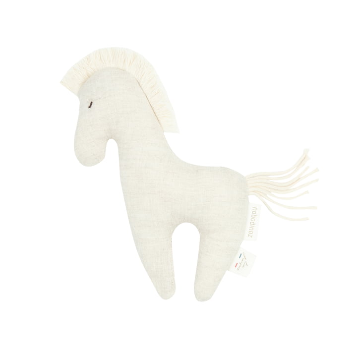 Nobodinoz - L1N0 Horse rattle, French Linen, greige