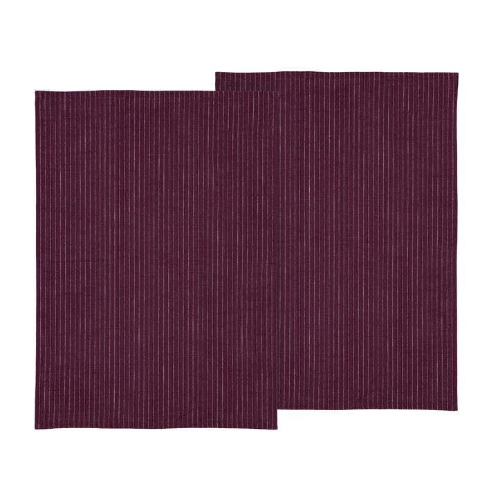 Line tea towel, 50 x 70 cm, purple (set of 2) from Södahl
