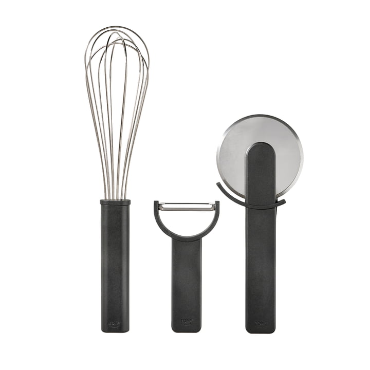 Kitchen utensil set, black, (set of 3) from Zone Denmark