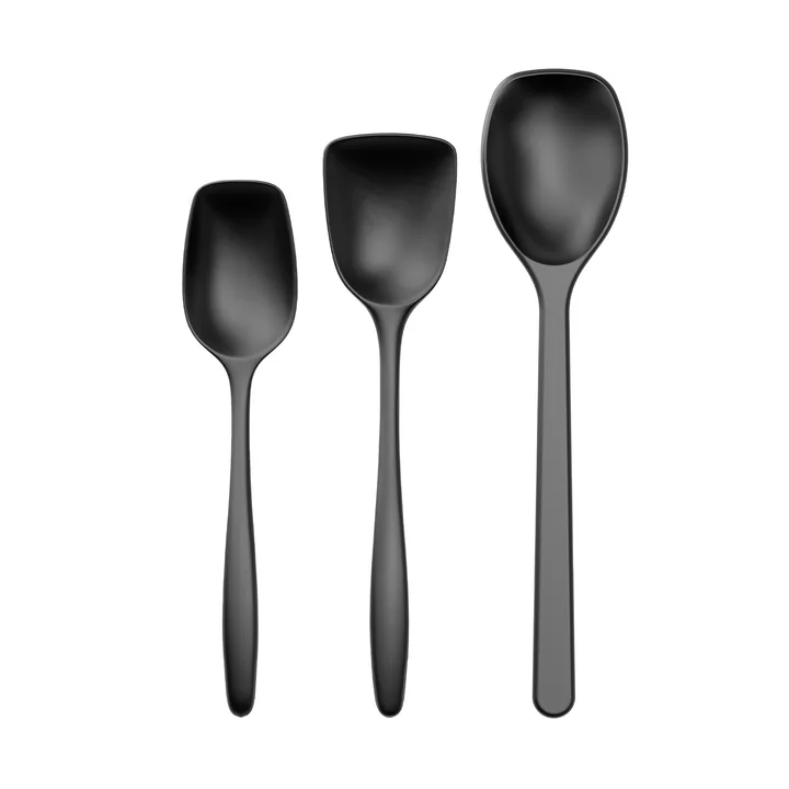 Classic mixing spoon set, carbon black (set of 3) from Rosti