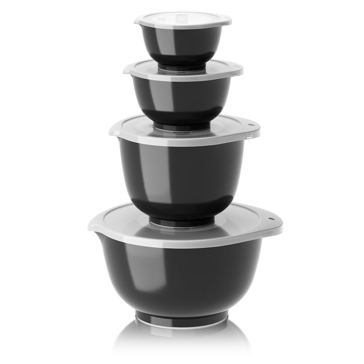 Margrethe Mixing bowl set, 0.25 - 3 l, carbon black (8 pcs.) from Rosti