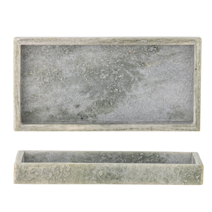 Bloomingville - Majsa tray, 25.5 x 3 x 12.5 cm, marble green