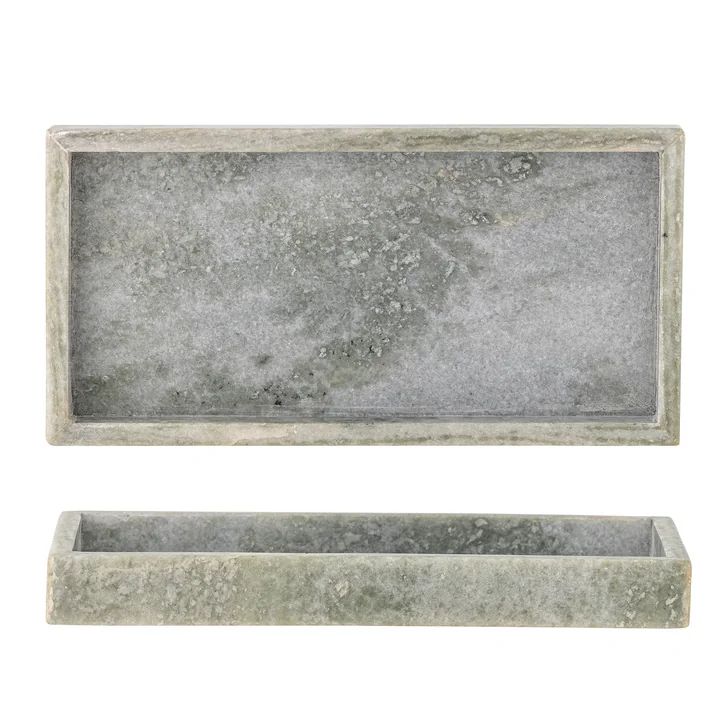 Bloomingville - Majsa tray, 25.5 x 3 x 12.5 cm, marble green